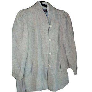 Vintage NYG New York Girl Wool Blend Lined Overcoat Jacket Tan Womens Size 14